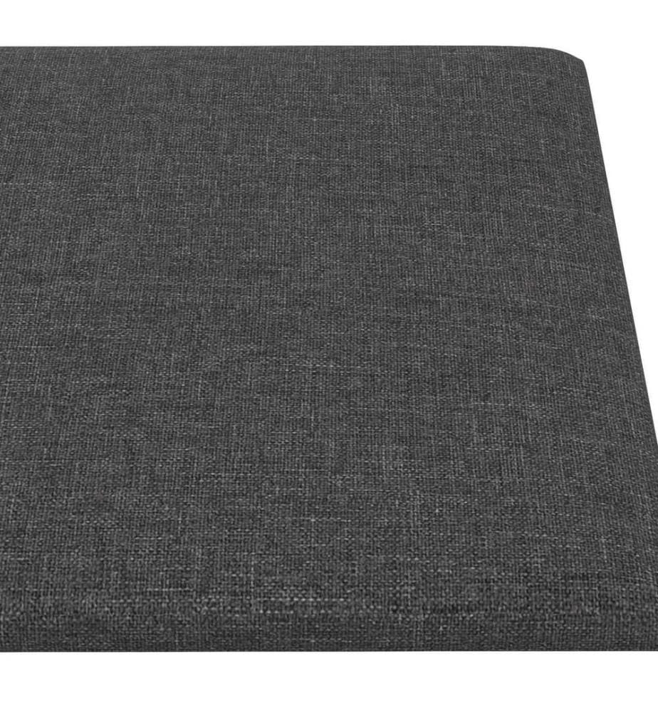 Wandkopfteilen 12 pcs Dunkelgrau 30 x 15 cm Stoff