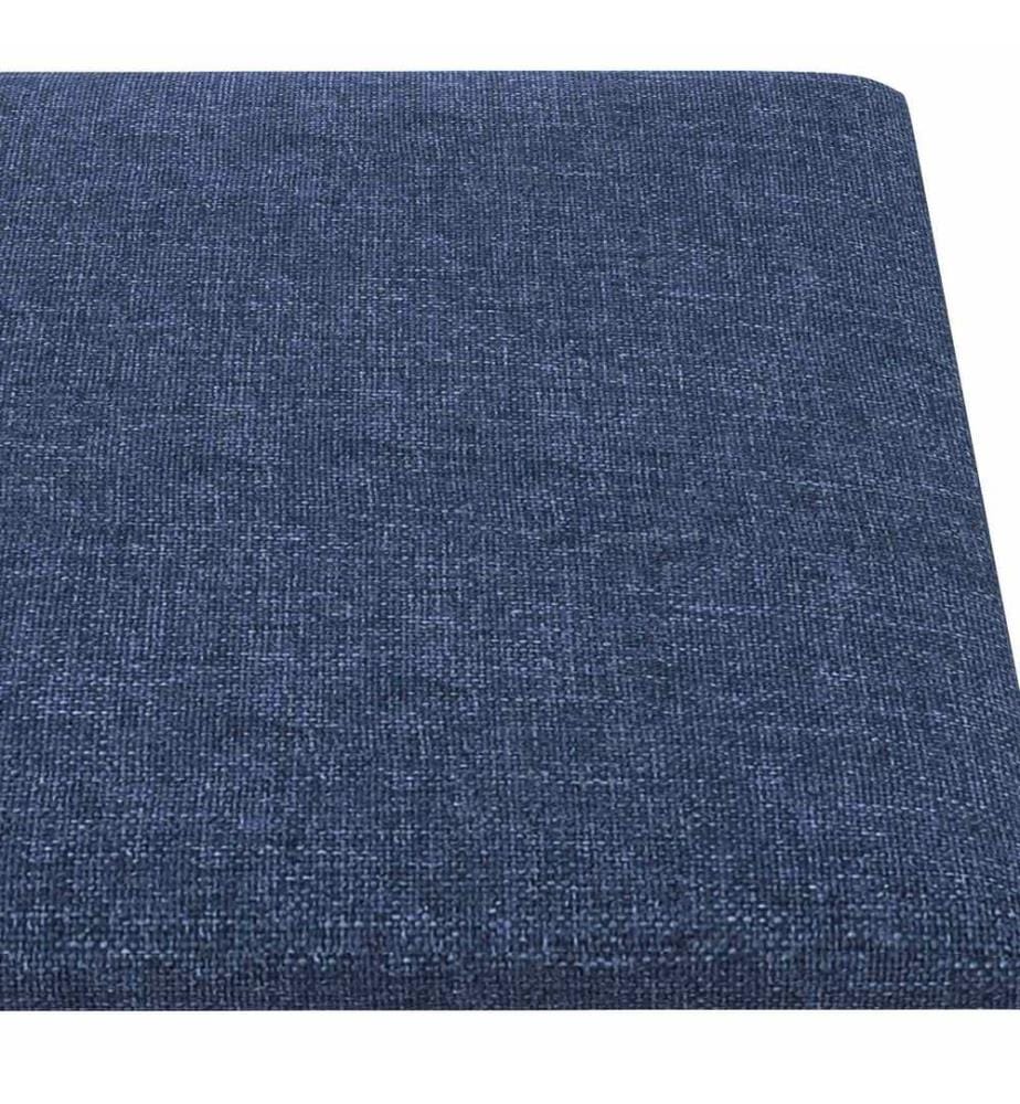 Wandkopfteilen 12 pcs Blau 30 x 15 cm Stoff