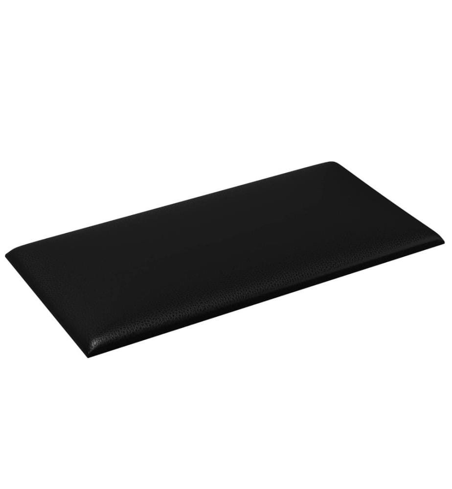 Wandkopfteilen 12 pcs Schwarz 30 x 15 cm Stoff