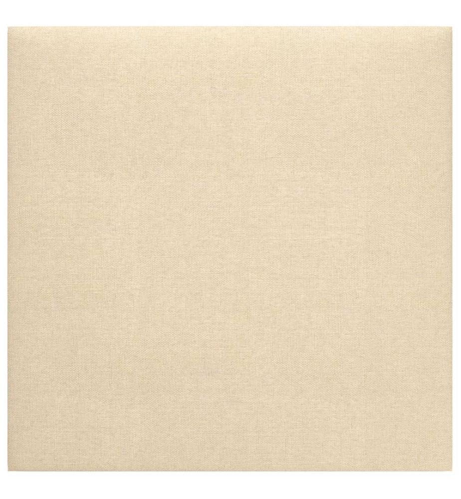 Wandkopfteilen 12 pcs Creme 30 x 30 cm Stoff