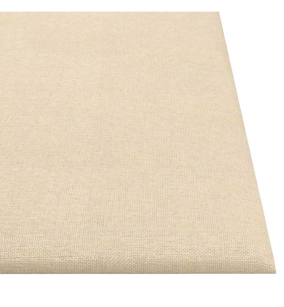 Wandkopfteilen 12 pcs Creme 30 x 30 cm Stoff