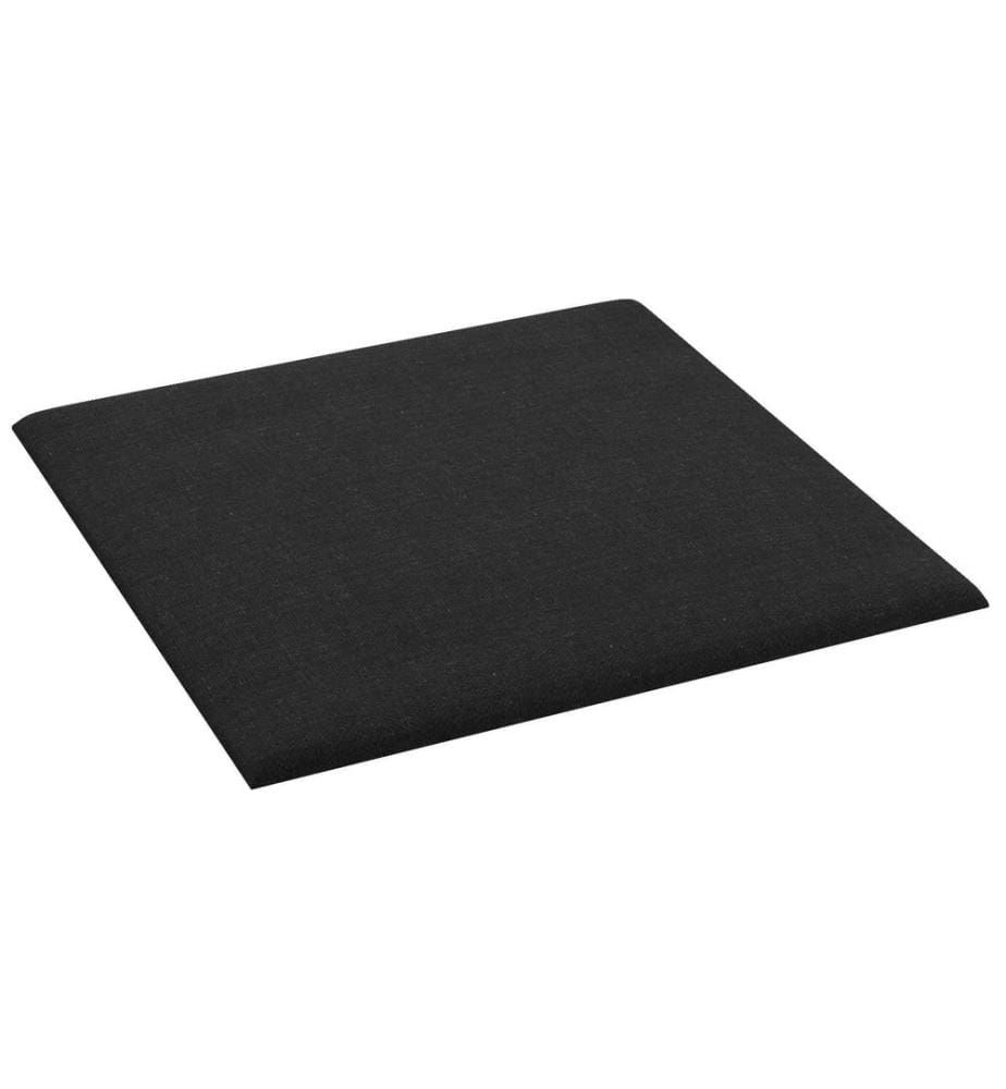 Wandkopfteilen 12 pcs Schwarz 30 x 30 cm Stoff