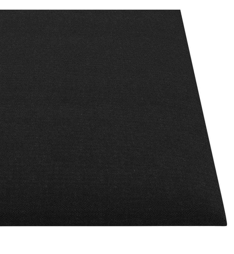 Wandkopfteilen 12 pcs Schwarz 30 x 30 cm Stoff