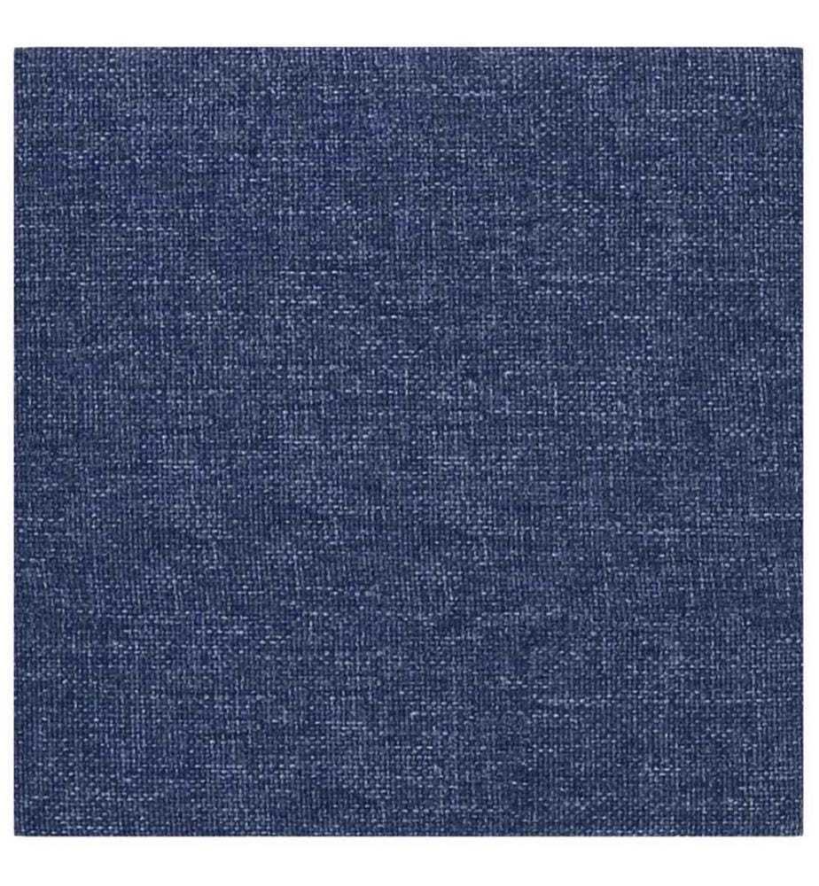 Wandkopfteilen 12 pcs Blau 30 x 30 cm Stoff