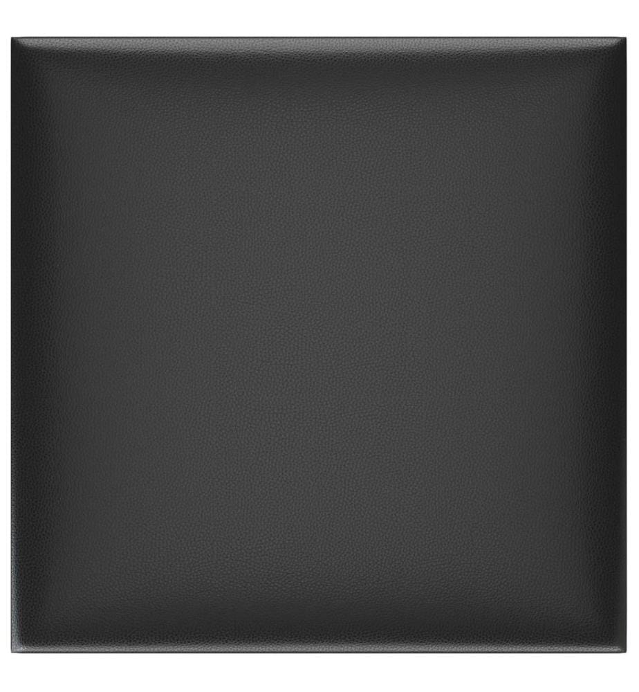 Tête de lit murale 12 pcs Noir 30 x 30 cm tissu