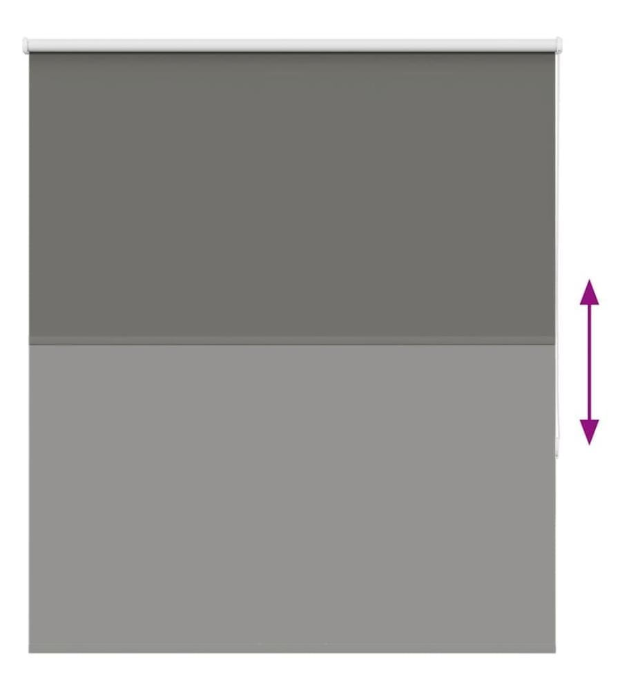 Verdunkelungsrollo Grau 130x150cm Stoffbreite 126,6cm Polyester