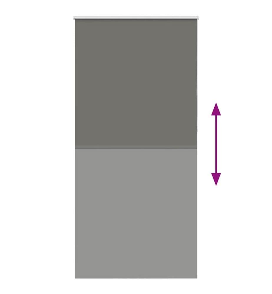 Verdunkelungsrollo Grau 95x230 cm Stoffbreite 90,7 cm Polyester