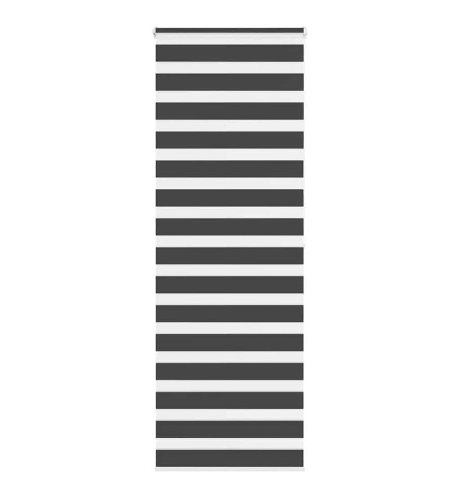 Doppelrollo Schwarz 85x200 cm Stoffbreite 80,9 cm Polyester