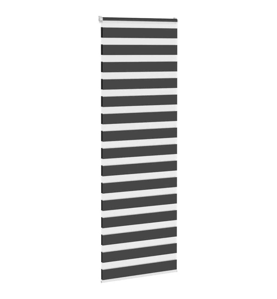 Doppelrollo Schwarz 85x200 cm Stoffbreite 80,9 cm Polyester