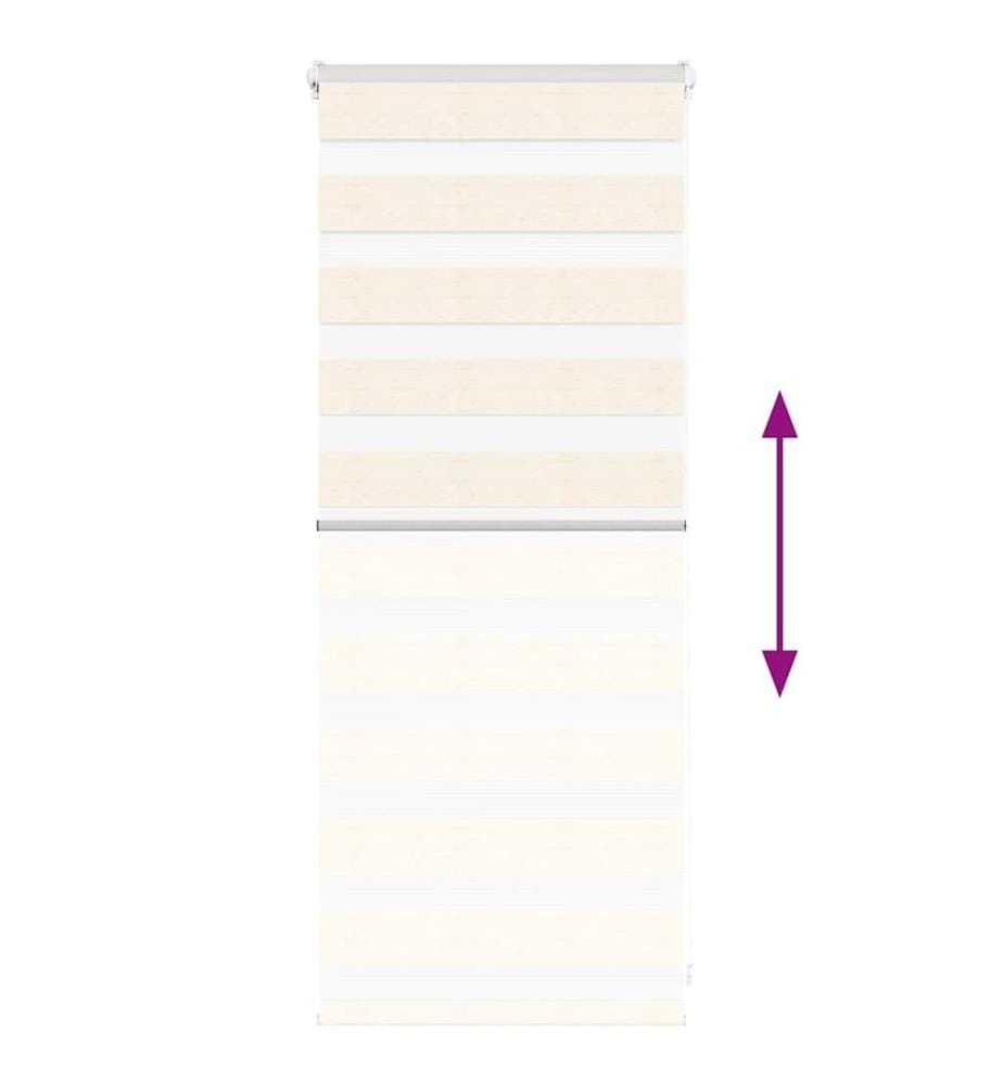 Doppelrollo Marmorbeige 55x100 cm Stoffbreite 50,9 cm Polyester