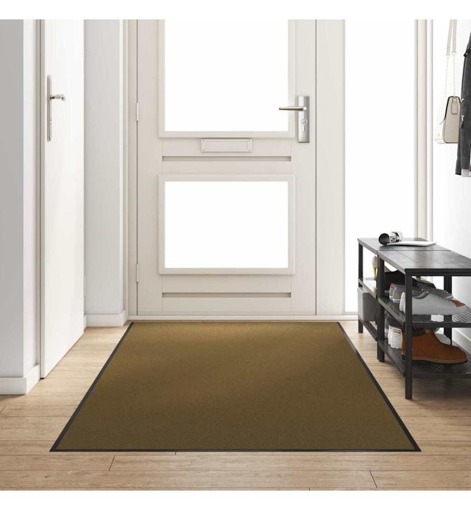Tapis d'entrée Marron et Noir 120 x 250 cm 100% Polyamide
