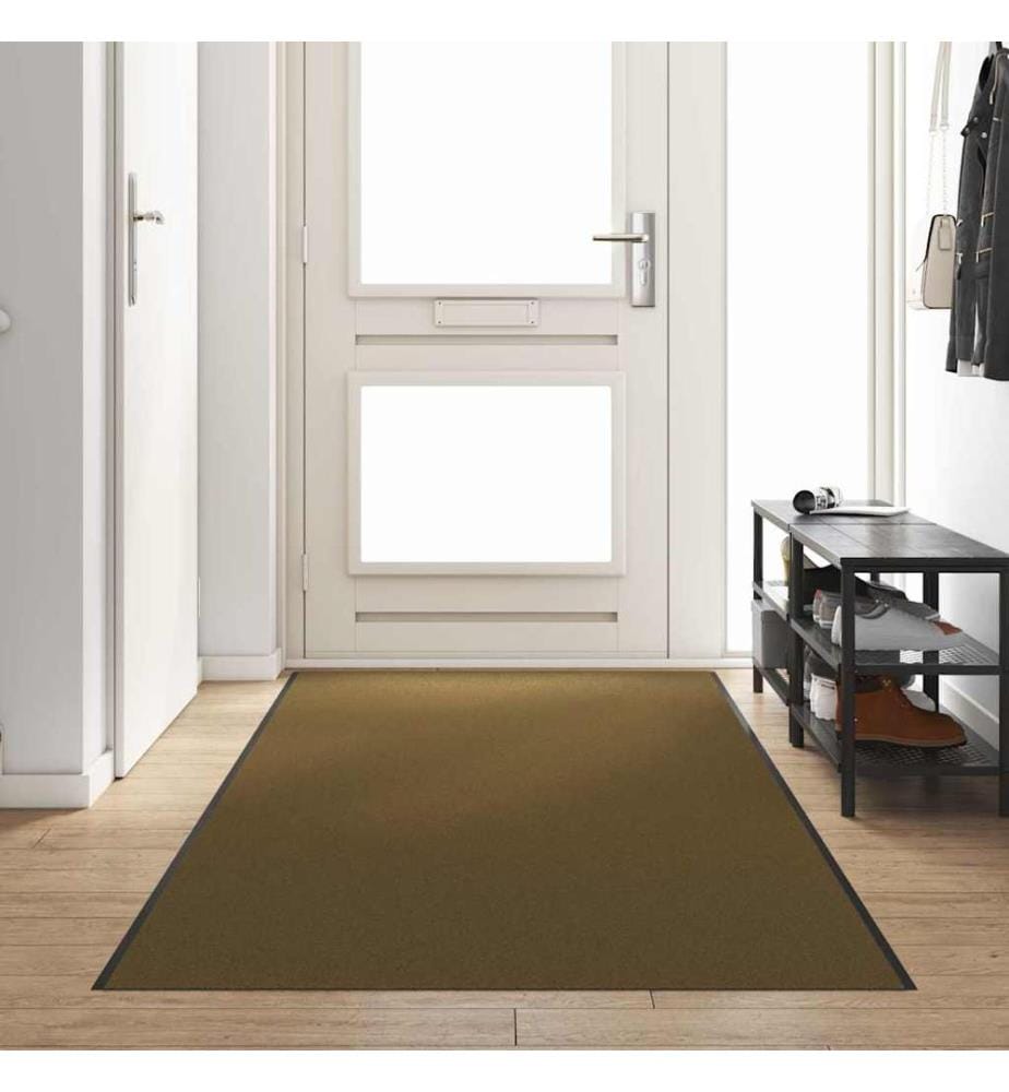Tapis d'entrée Marron et Noir 120 x 400 cm 100% Polyamide