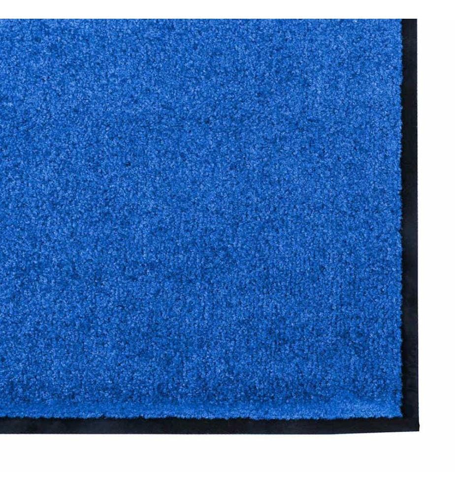 Tapis d'entrée Bleu et Noir 120 x 300 cm 100% Polyamide