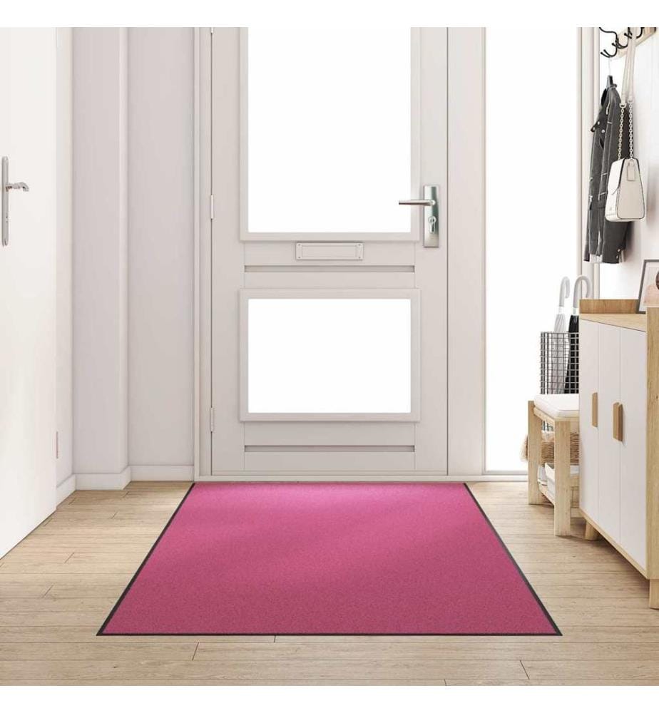 Tapis d'entrée Rose et Noir 120 x 250 cm 100% Polyamide