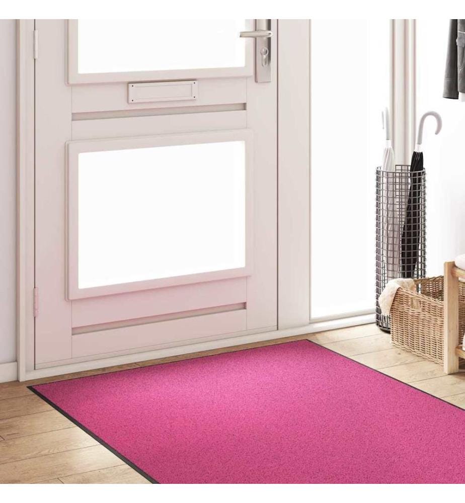 Tapis d'entrée Rose et Noir 120 x 250 cm 100% Polyamide