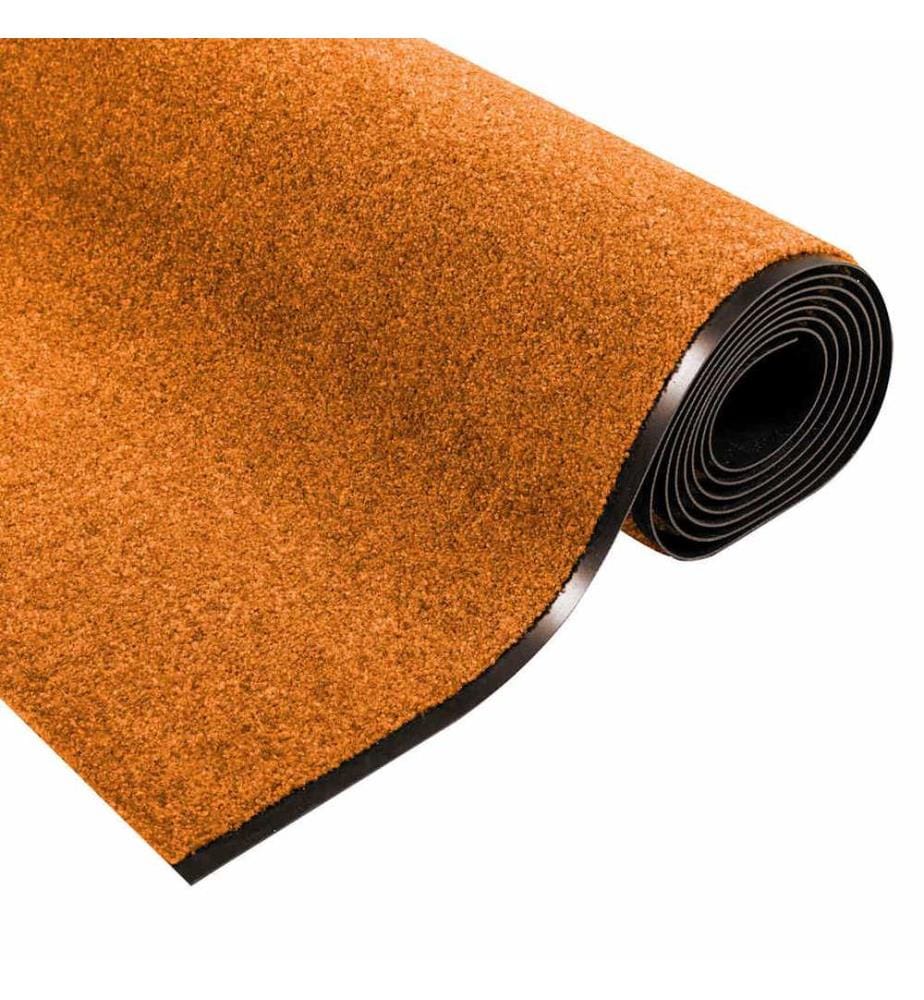 Tapis d'entrée Orange et Noir 120 x 350 cm Polyamide et PVC