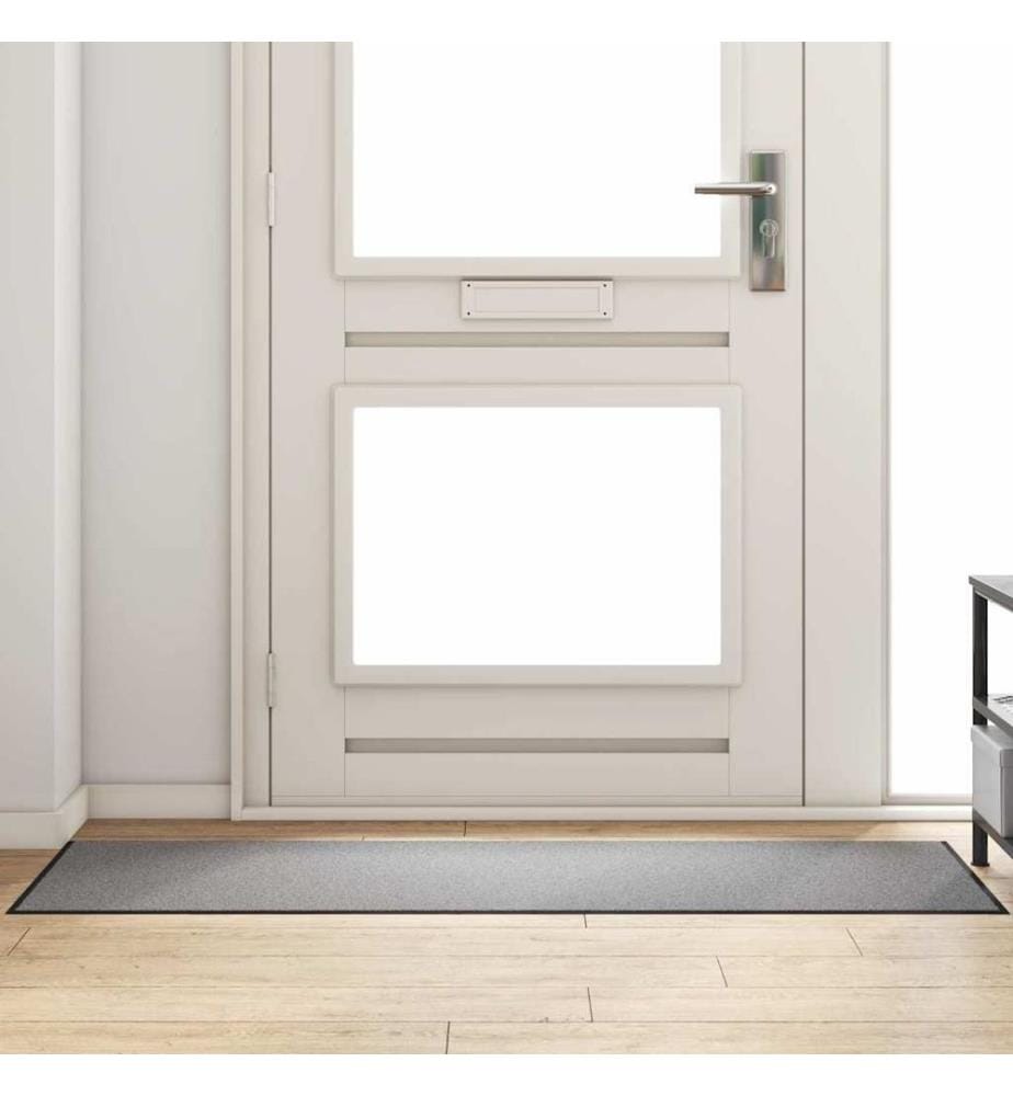Tapis d'entrée Gris et Noir 60 x 180 cm 100% Polyamide
