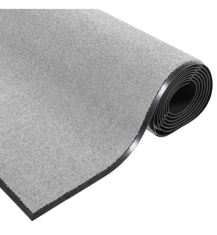 Tapis d'entrée Gris et Noir 60 x 180 cm 100% Polyamide
