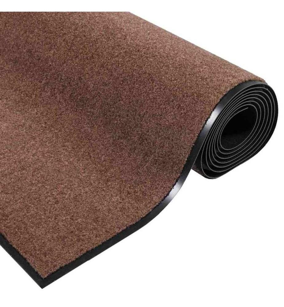Tapis d'entrée Marron et Noir 120 x 300 cm 100% Polyamide