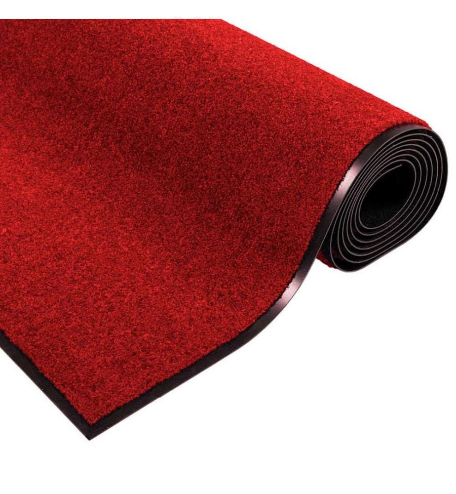 Tapis d'entrée Rouge et Noir 120 x 180 cm 100% Polyamide