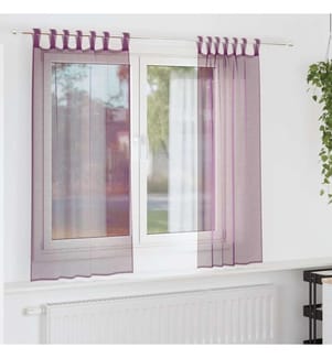 Voile Vorhänge mit Schlaufen 2 Stk. Lila 140x140 cm