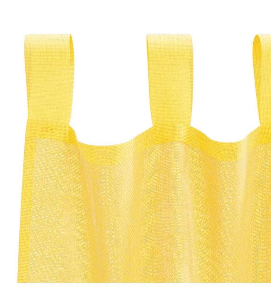 Voile Vorhänge mit Schlaufen 2 Stk. Gelb 140x175 cm