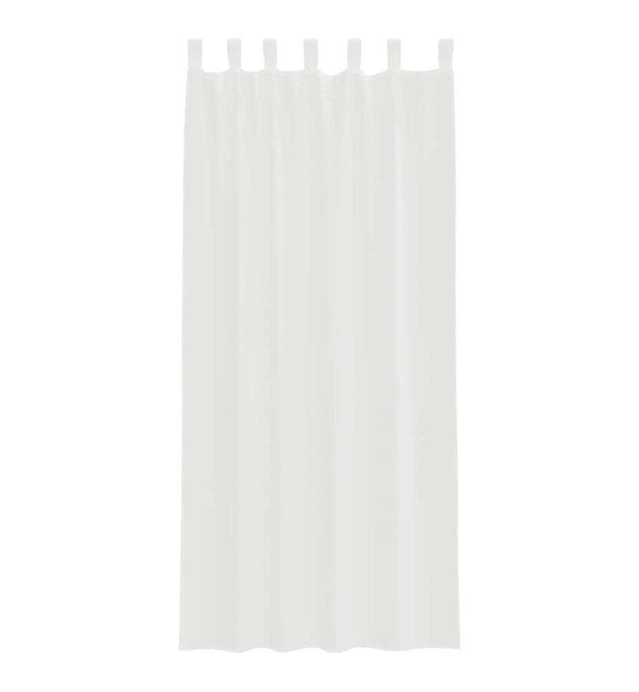 Voile Vorhänge mit Schlaufen 2 Stk. Weiss 140x225 cm