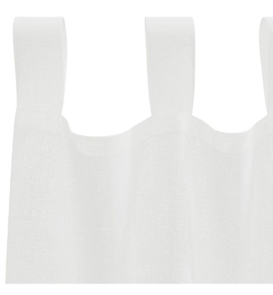 Voile Vorhänge mit Schlaufen 2 Stk. Weiss 140x225 cm