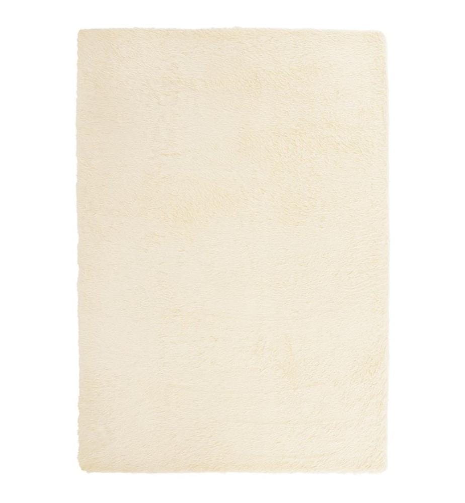 Tapis Shaggy à poils longs NAVARRA crème 120x170 cm polyester