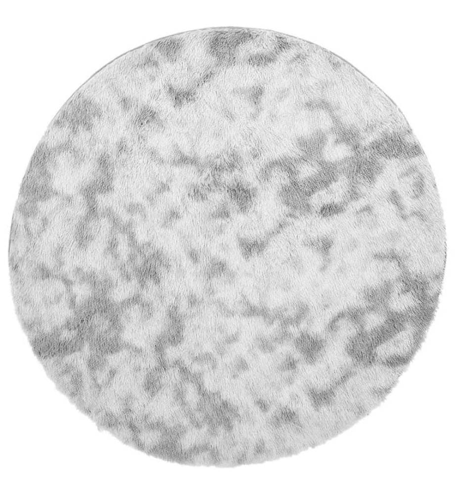 Tapis Shaggy à poils longs NAVARRA gris argenté 160x160 cm