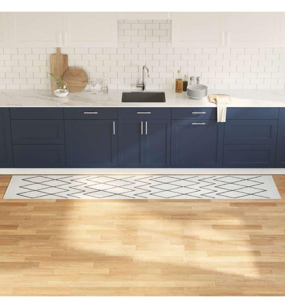 Tapis de Cuisine Blanc 300 x 60 cm Velours