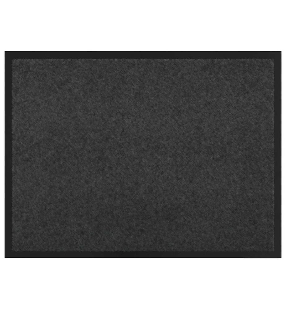 Tapis de porte Anthracite 60 x 40 x 1.2 cm Tissu en teddy