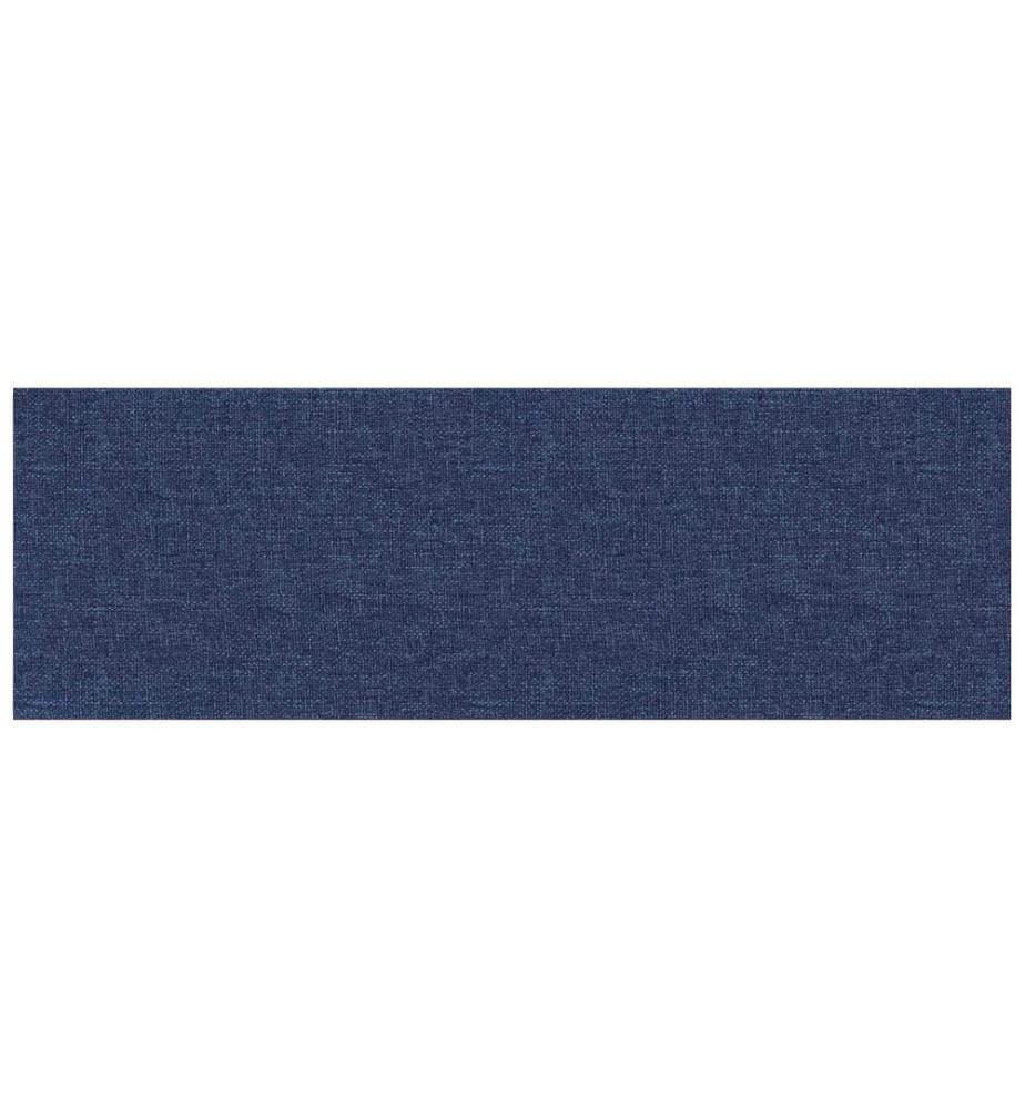 Tête de lit murale 12 pcs Bleu 90 x 30 cm tissu