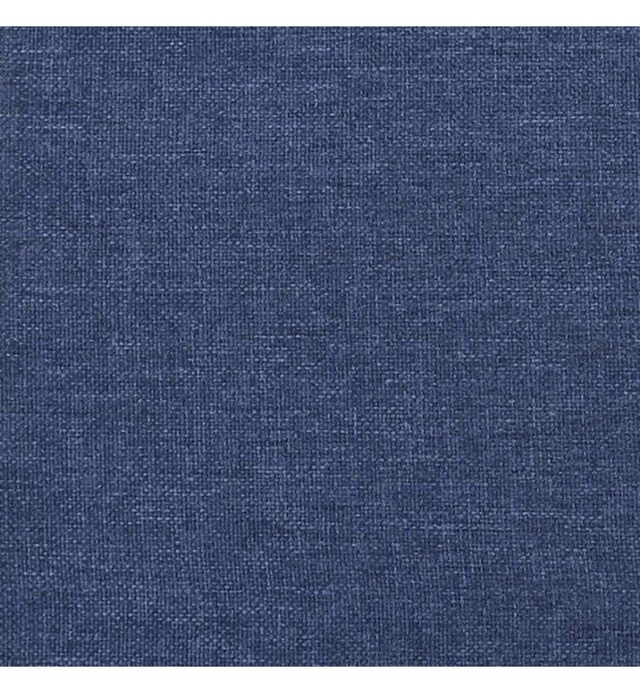 Tête de lit murale 12 pcs Bleu 90 x 30 cm tissu