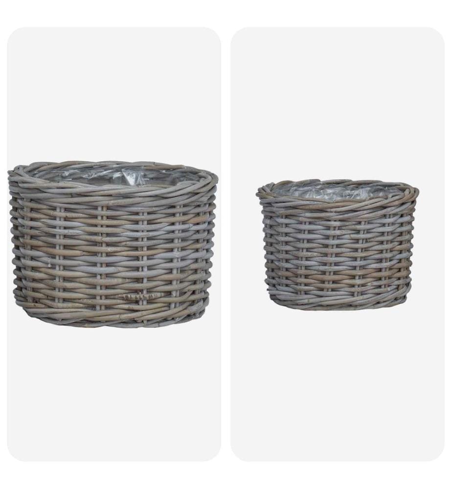 Blumentopf Korb mit Speicher 2 pcs Grau