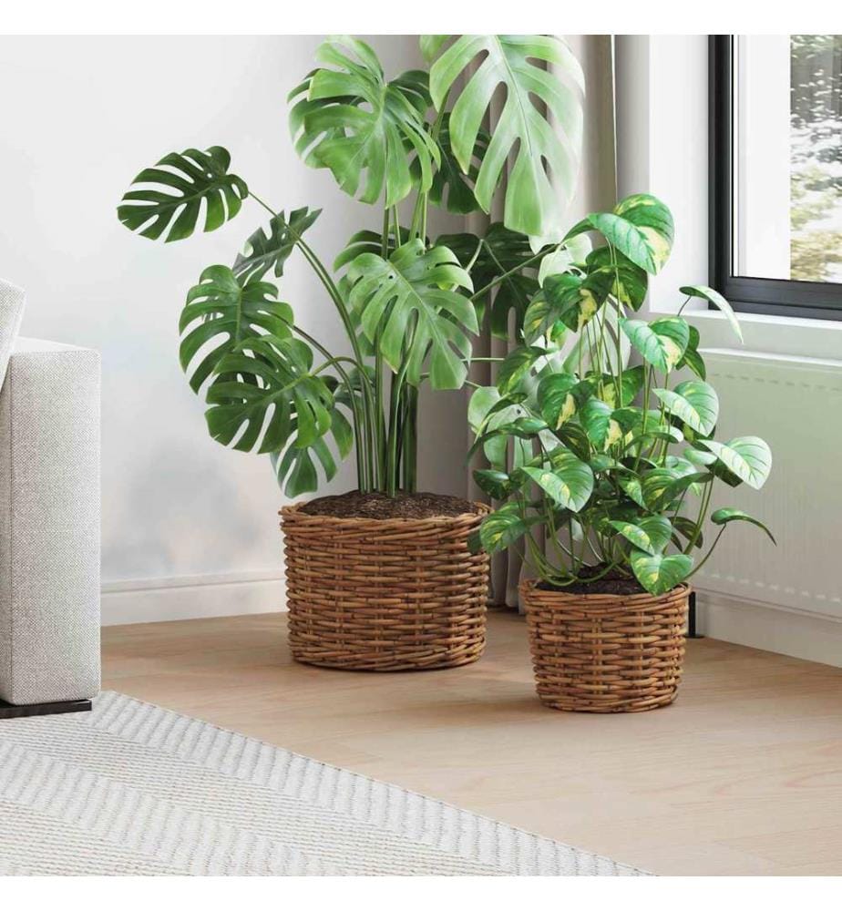 Blumentopf Korb mit Speicher 2 pcs Braun