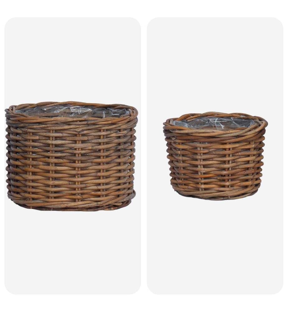 Blumentopf Korb mit Speicher 2 pcs Braun