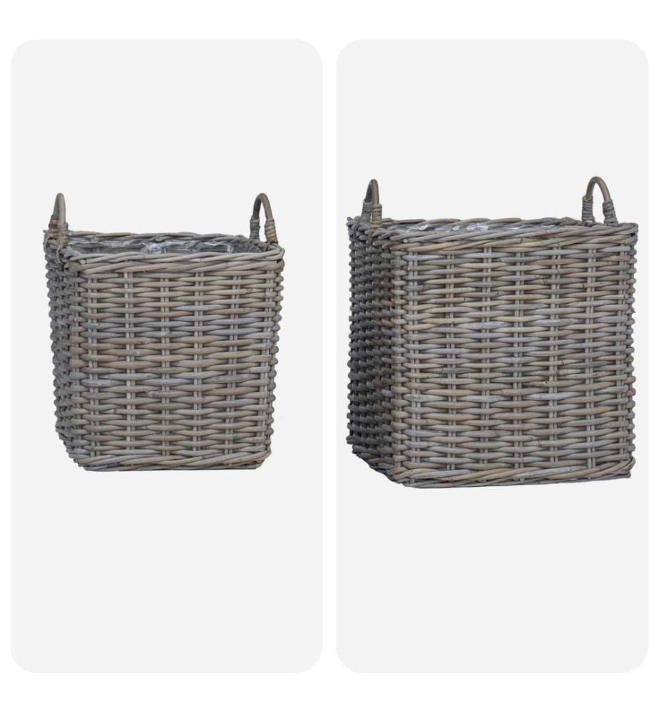 Pflanzer Korb mit Speicher 2 pcs Grau Lacak Rattan