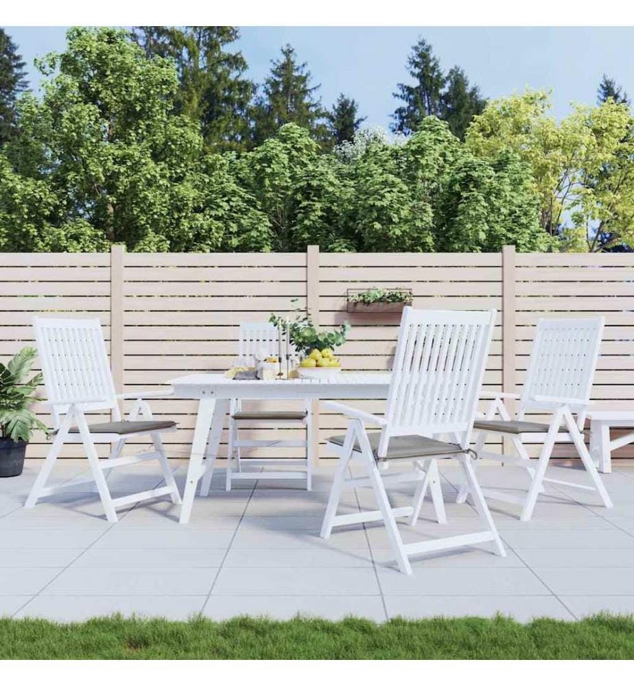 Gartenstuhl-Kissen 4 Stk. Grau 40x40x4 cm Oxford-Gewebe