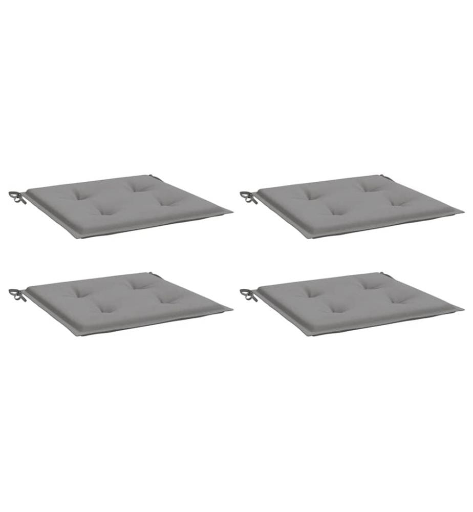 Gartenstuhl-Kissen 4 Stk. Grau 40x40x4 cm Oxford-Gewebe