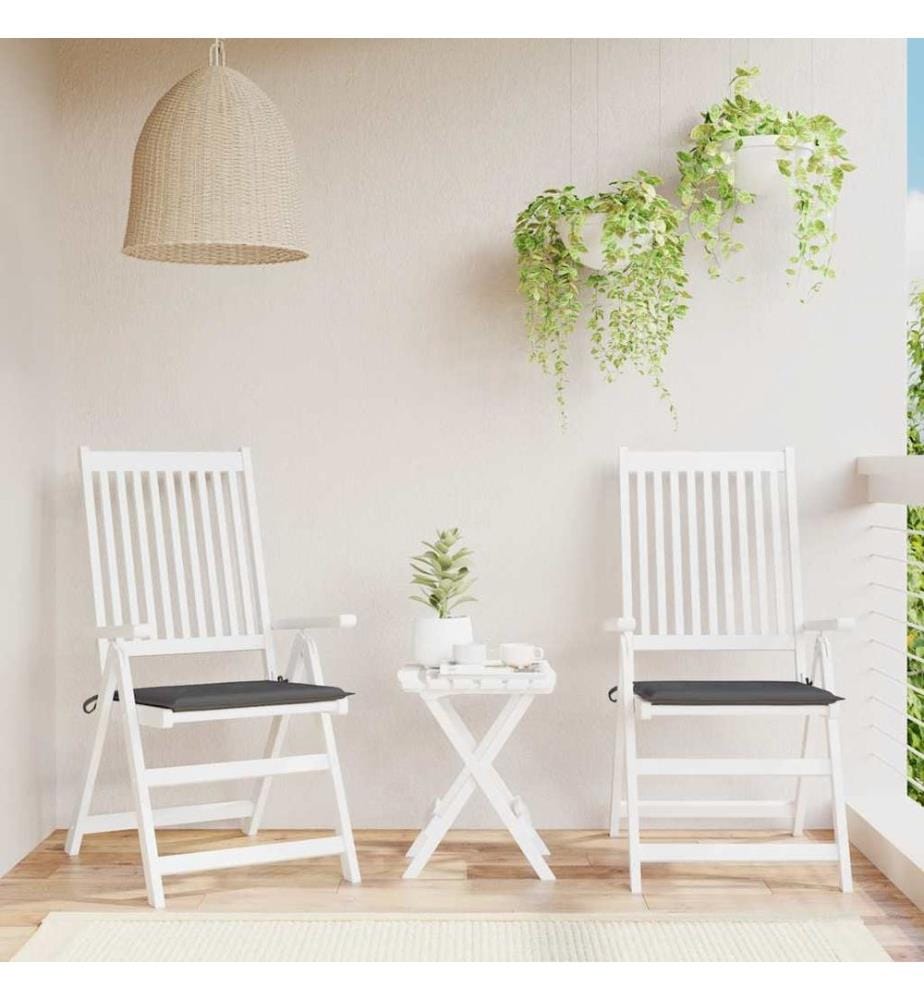 Coussins de chaise de jardin lot de 2 anthracite 50x50x4 cm