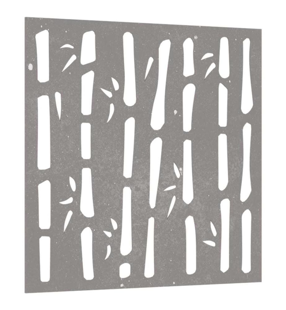 Garten-Wanddeko 55x55 cm Cortenstahl Bambus-Design