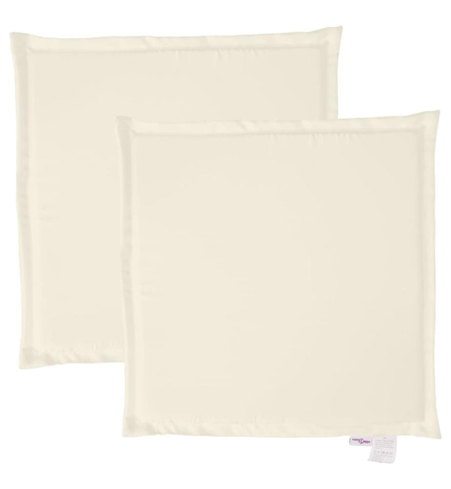 Coussins de siège de jardin lot de 2 crème 45x45x2 cm carré