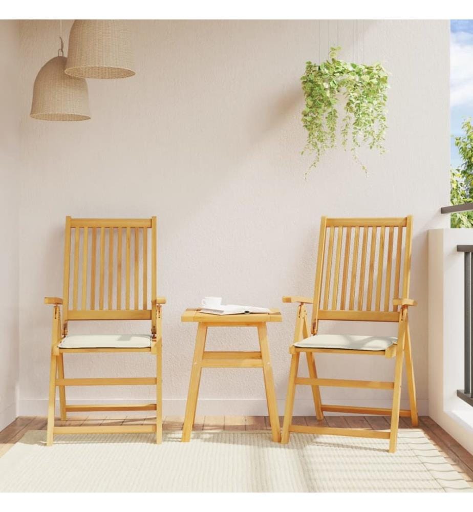 Coussins de siège de jardin lot de 2 crème 45x45x2 cm carré