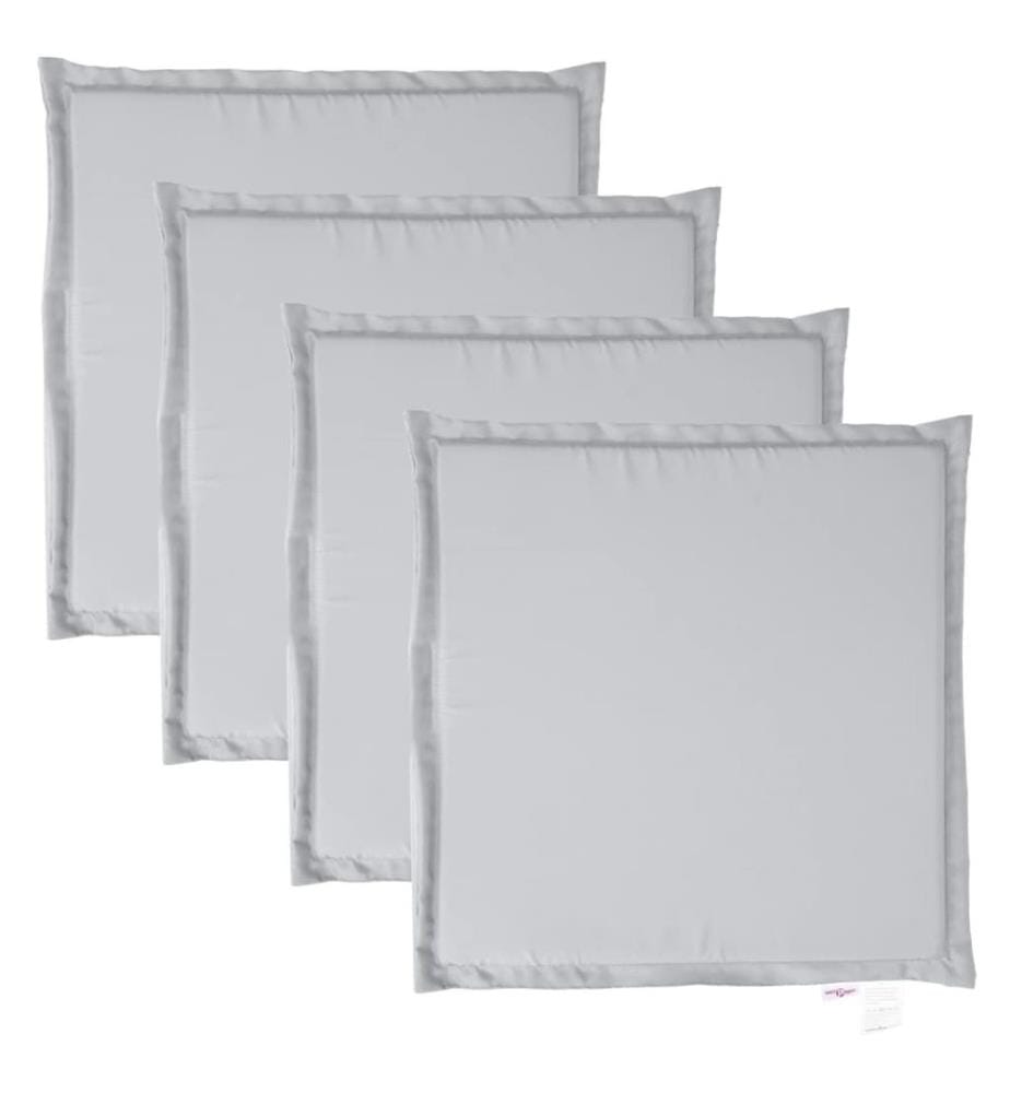 Coussins de siège de jardin lot de 4 gris clair 45x45x2cm carré