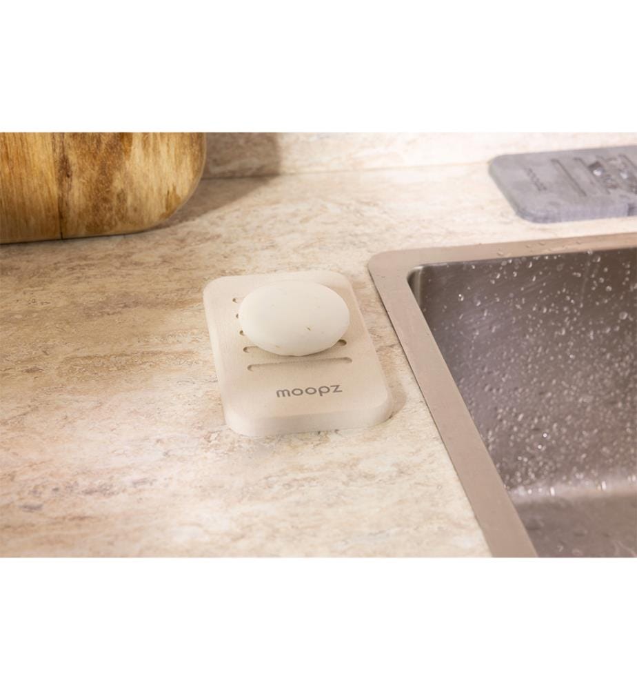 Diatomite soap dish - 18 x 8 x 1 cm - Sand