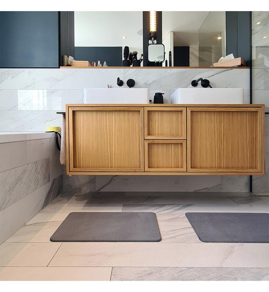 Diatomite bath mat - 60 x 40 x 1 cm - Slate