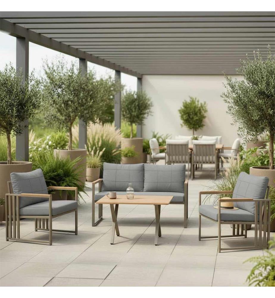 Garten-Lounge-Set - Grau