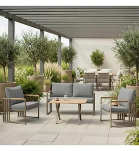 Garten-Lounge-Set - Grau