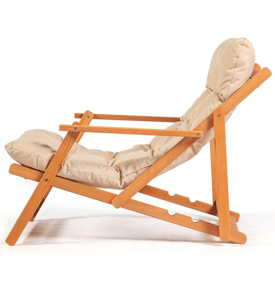 Gartentisch & Stühle Set (3 Stück) - Braun Creme
